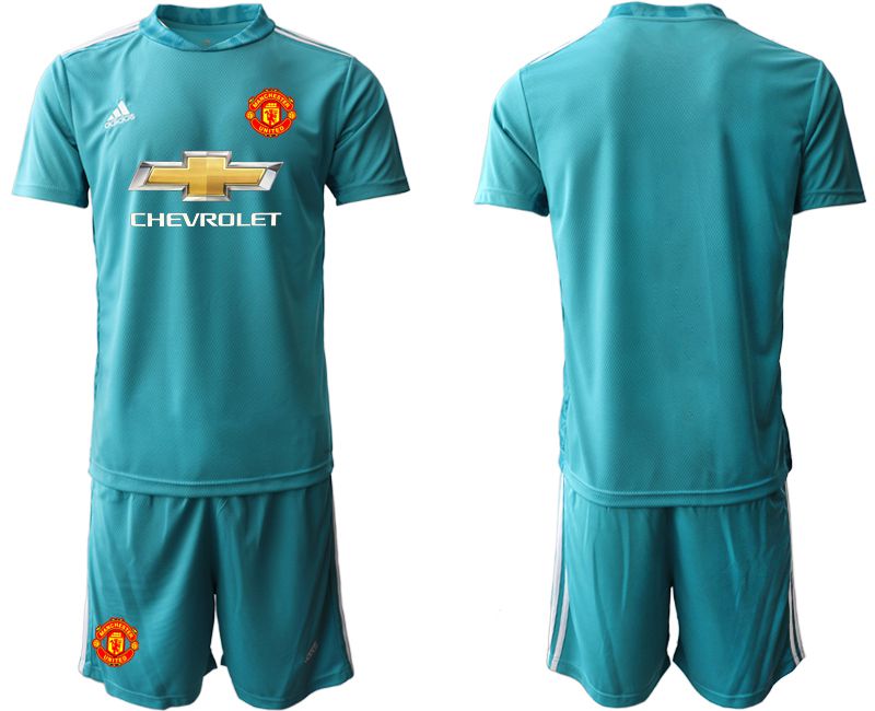 Men 2020-2021 club Manchester United lake blue goalkeeper Soccer Jerseys->manchester united jersey->Soccer Club Jersey